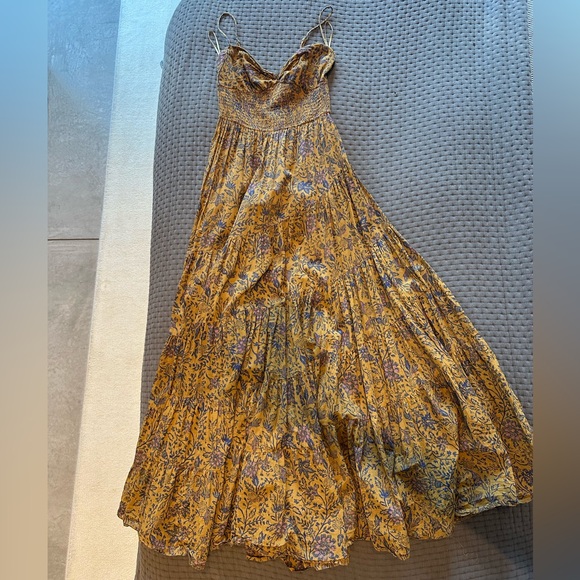 Free People Sundrenched Printed Maxi in Dusty Olive Combo - Picture 6 of 7